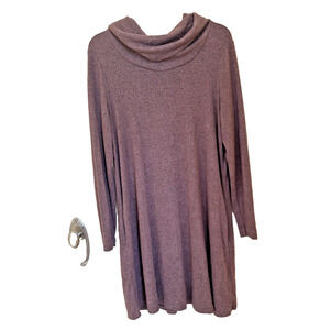 Apt 9 Cowl Neck Pullover Sweater Med Long Sleeve Rayon Blend Cozy Knit Relaxed